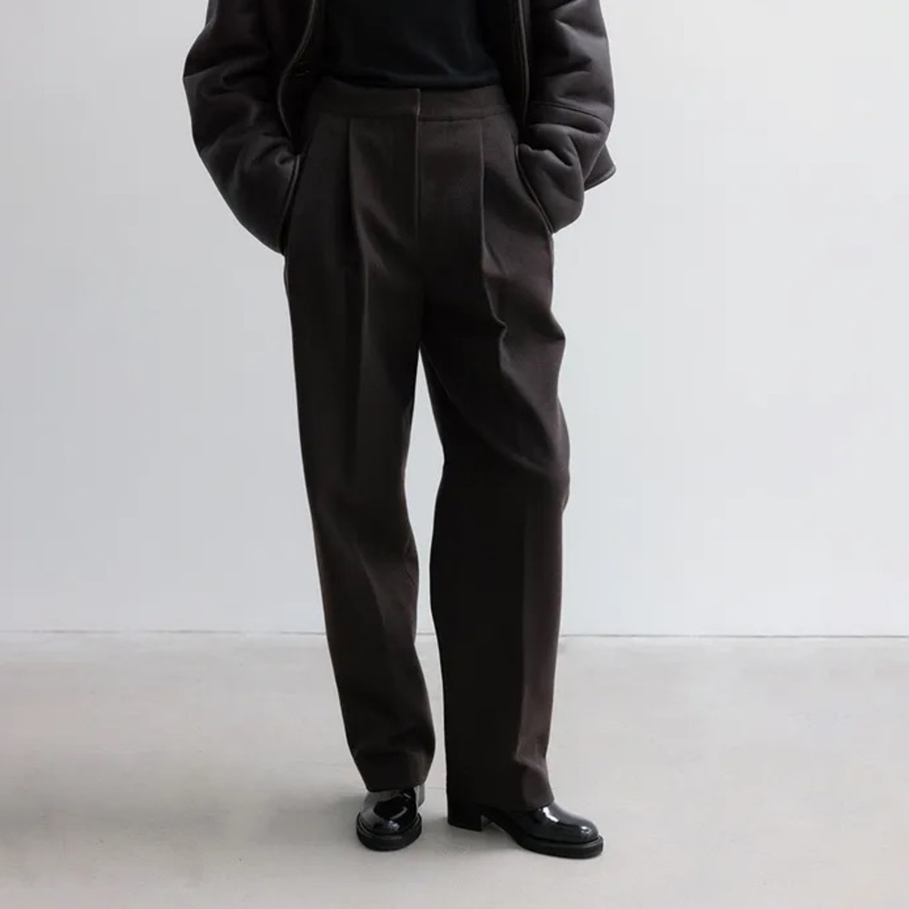Lexx Finger Marche Wool Tapered Trouser (Dark Brown) size 0 new‎ with tags